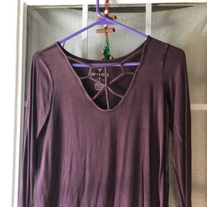 Purple American eagle blouse